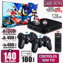 Video Game Retrô Super 128GB – 140.000 Jogos + 2 Controles Sem Fio