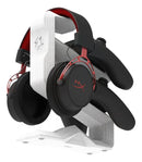 Suporte de Mesa para 2 Controles + Headset – Compatível com Xbox One / Xbox Series X|S / PS5