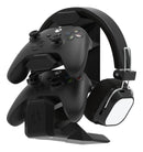 Suporte de Mesa para 2 Controles + Headset – Compatível com Xbox One / Xbox Series X|S / PS5