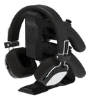 Suporte de Mesa para 2 Controles + Headset – Compatível com Xbox One / Xbox Series X|S / PS5