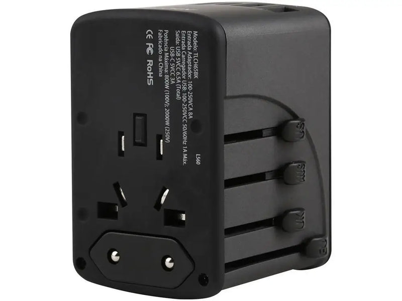 Plug Charger com 4 Entradas USB e 1 USB-C – Carregamento Rápido e Inteligente