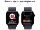 Apple Watch Series 10 GPS 42mm – Caixa de Alumínio Preto, Pulseira Sport Loop Vermelha, Tecnologia e Estilo