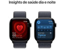 Apple Watch Series 10 GPS 42mm – Caixa de Alumínio Preto, Pulseira Sport Loop Vermelha, Tecnologia e Estilo