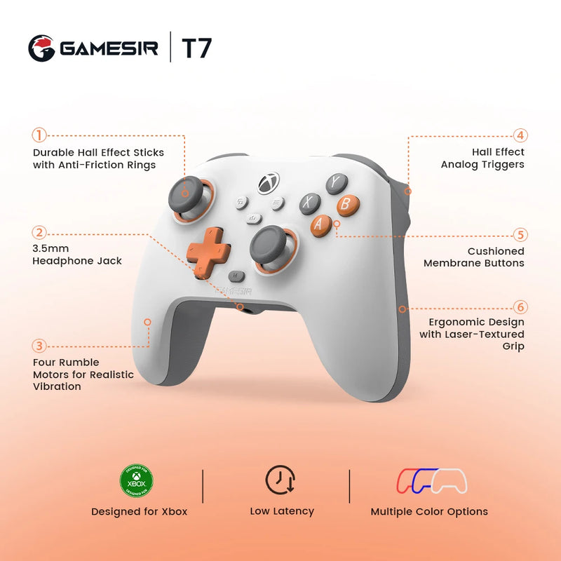 GameSir T7 Wired Controller – Gamepad com Fio para Xbox Series X|S, Xbox One e PC