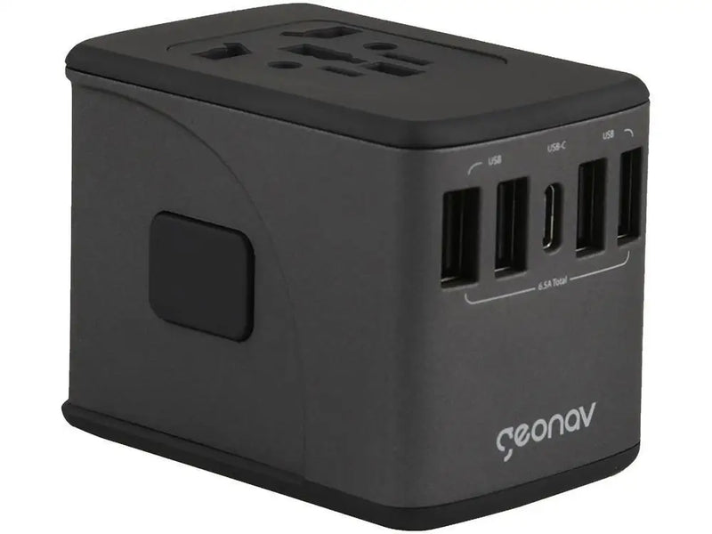Plug Charger com 4 Entradas USB e 1 USB-C – Carregamento Rápido e Inteligente