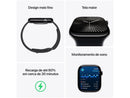 Apple Watch Series 10 GPS 42mm – Caixa de Alumínio Preto, Pulseira Sport Loop Vermelha, Tecnologia e Estilo