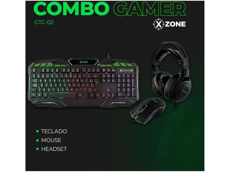 Kit Gamer com Teclado, Mouse, Headset e Mouse Pad