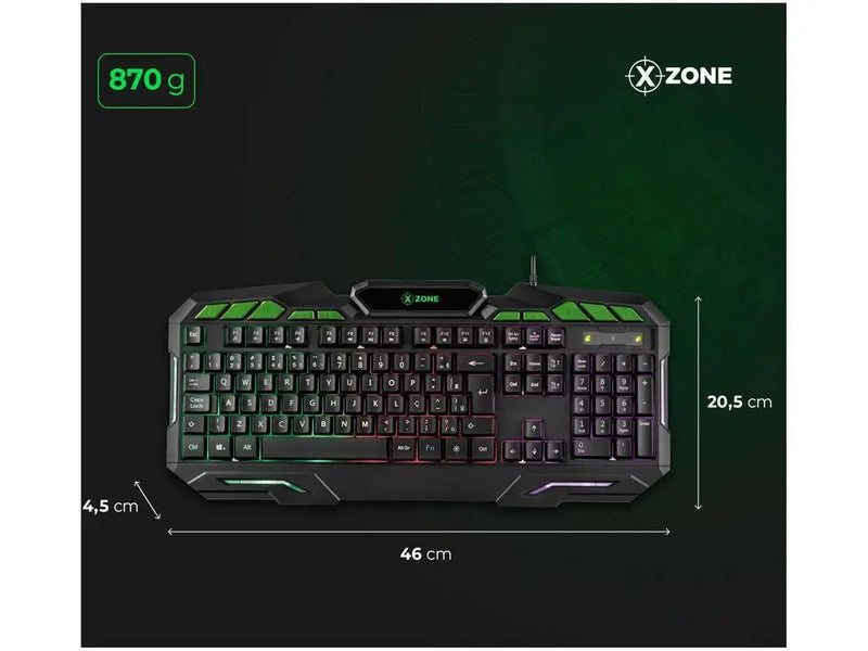 Kit Gamer com Teclado, Mouse, Headset e Mouse Pad