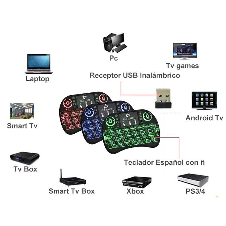 Mini teclado para Smart TV, PC, TV Box Guatemala